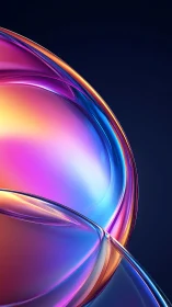 Spectral refractive gradients on intersecting glassoid curves.