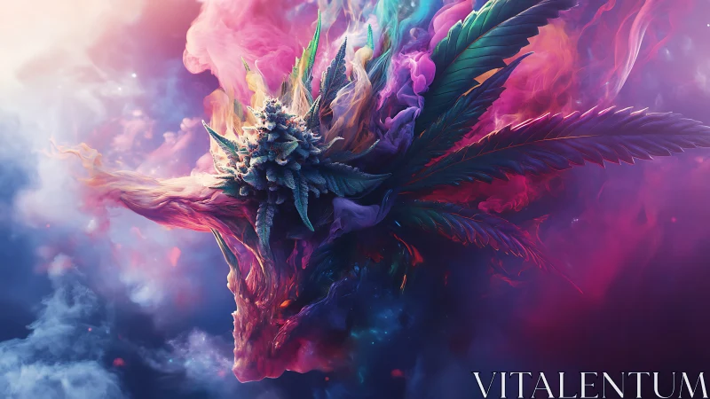 Nebula stag blossoms into cosmic cannabis plumes tonight