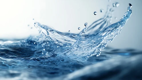 High-speed macro captures dynamic water splash motion