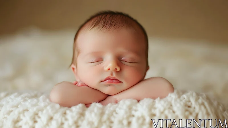 Peaceful Dreamland: Newborn Wrapped in Serene Slumber