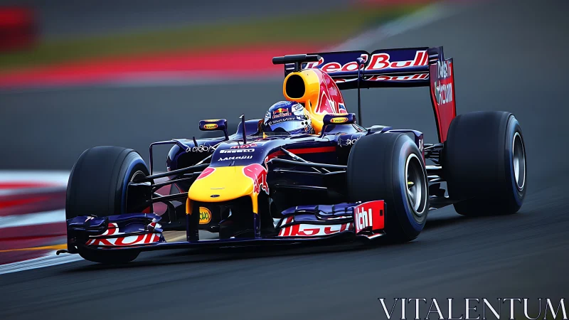 Scarlet speed machine slices through a high-octane racetrack.