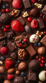 Rich chocolate delights mingle warmly with fresh berries