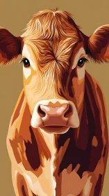 Warm-toned cow portrait radiates calm rural character