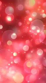 Glowing rose bubbles drift through a dreamy digital dusk