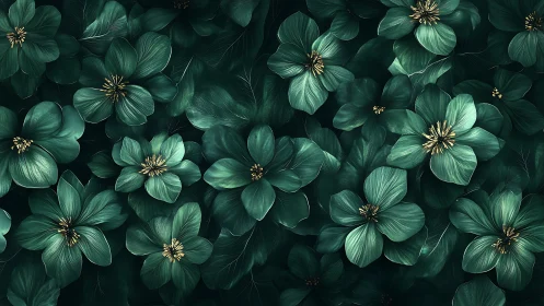 Emerald Petals: Nature's Luxurious Green Flower Garden.