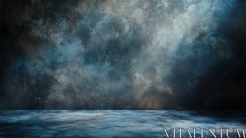 Textured dark studio backdrop with mottled blue surface.