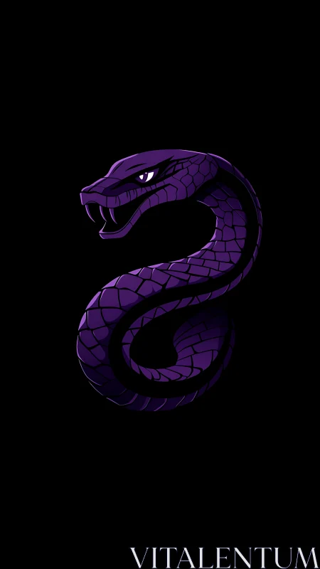 Coiled purple viper emblem with glowing highlights.