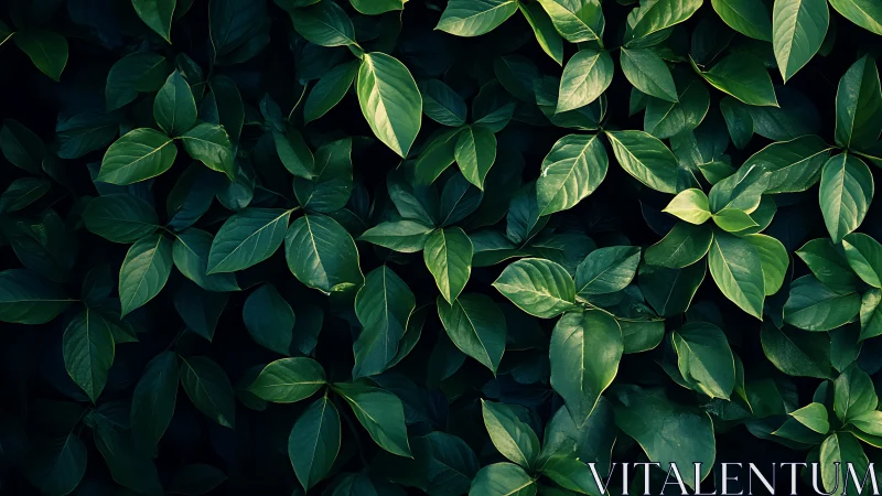 Rich green foliage forms a serene natural background pattern.