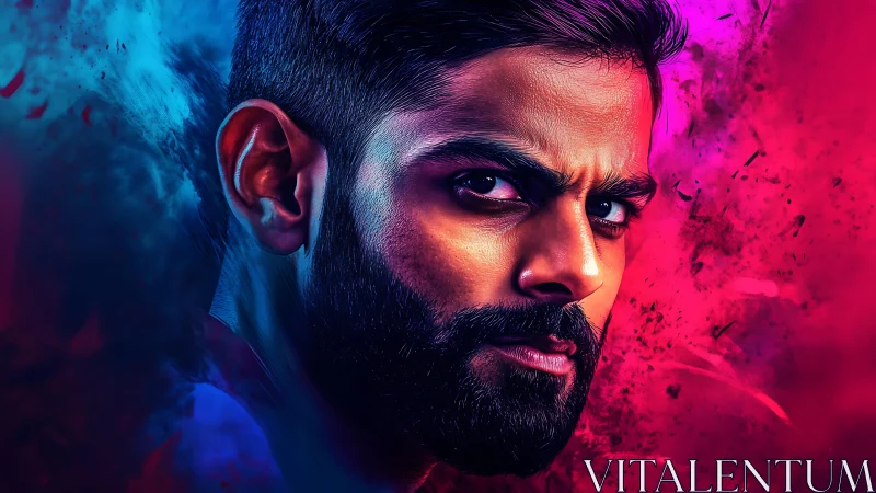 Neon tempers collide as a vigilant gaze cuts through chaos