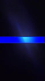 Horizontal neon blue band cuts through a dark digital field