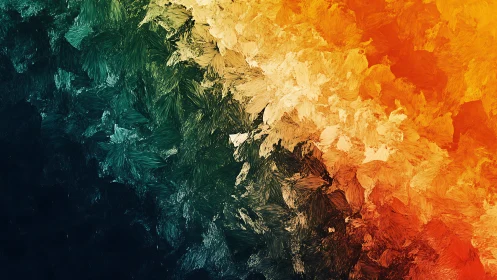 Diagonal gradient of textured brushstrokes transitions across frame