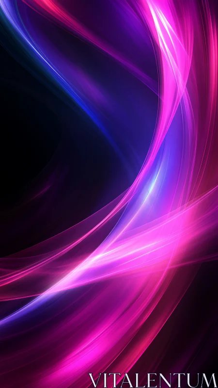 Vibrant pink and purple light streaks on dark background.