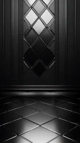 Midnight diamond chamber with polished reflective floor.