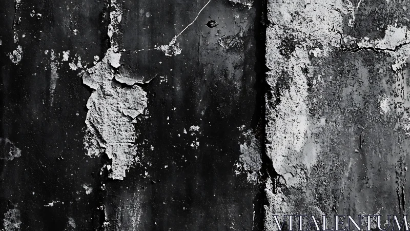 Monochrome textured concrete wall with peeling surface detail.