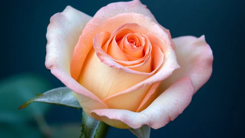 Peachy Rose in Full Bloom: A Gentle Garden Treasure.