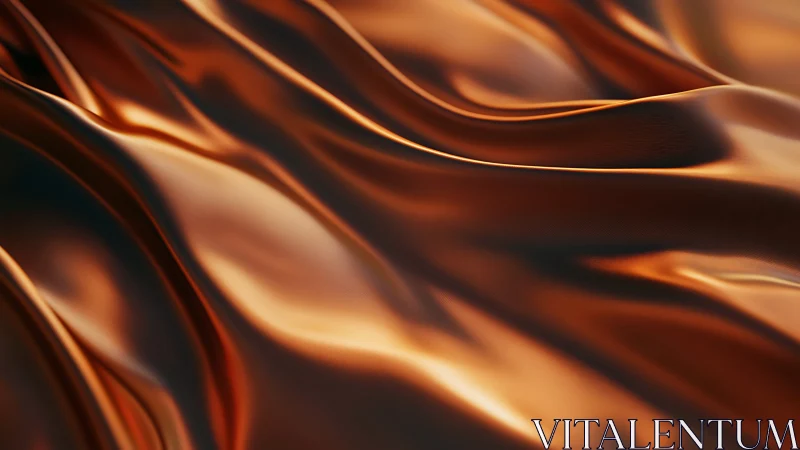 Copper-toned metallic fabric folds under soft directional light.