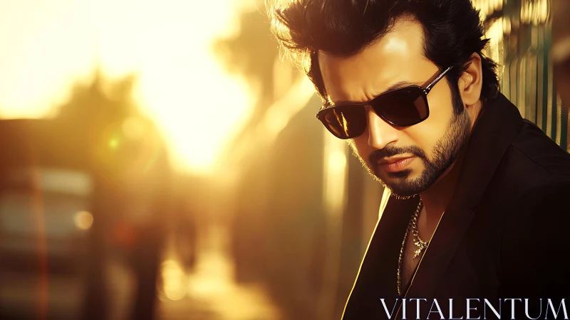 Sunlit swagger turns a quiet city street into a runway