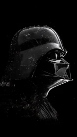 Brooding galactic war helm carved from starlit shadow.