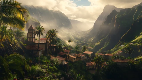 Colonial Village Cradles Dreams Between Towering Cliffs