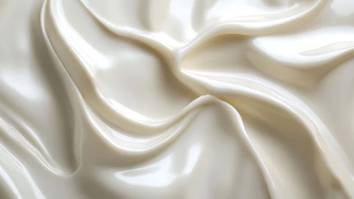 Creamy Satin Fabric Closeup in Soft Abstract Style.