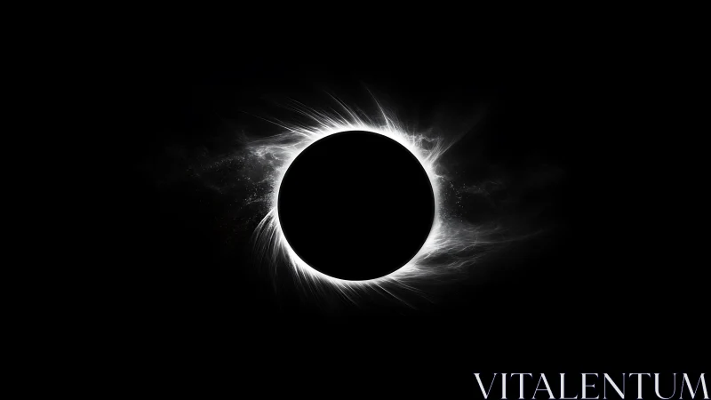 Radially symmetric eclipse silhouette with luminous plasma corona