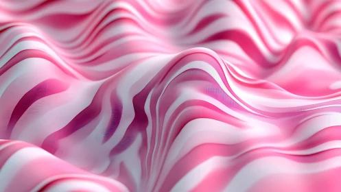 Striped pink surface forms continuous undulating wave field