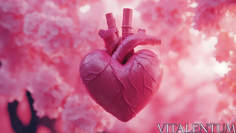 Anatomical Heart Morphology: Three-Dimensional Rendered Cardiovascular Structure.