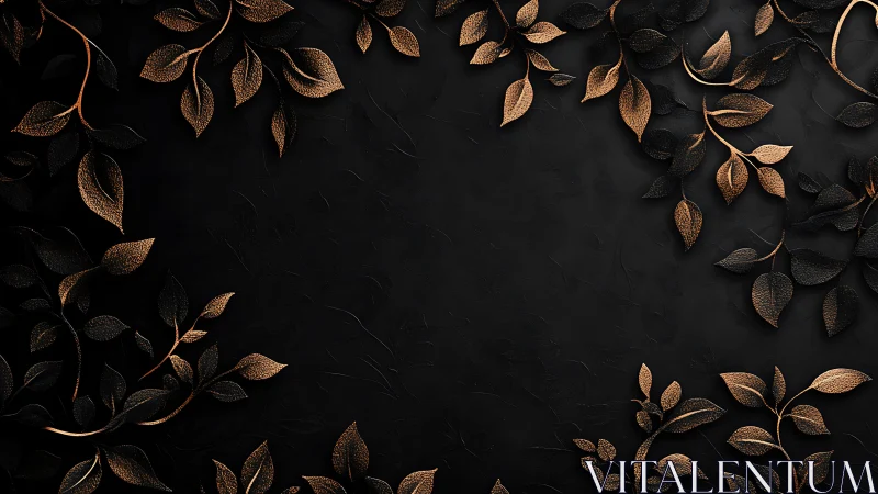 Gilded Midnight Vines Framing a Velvet Shadow Stage.