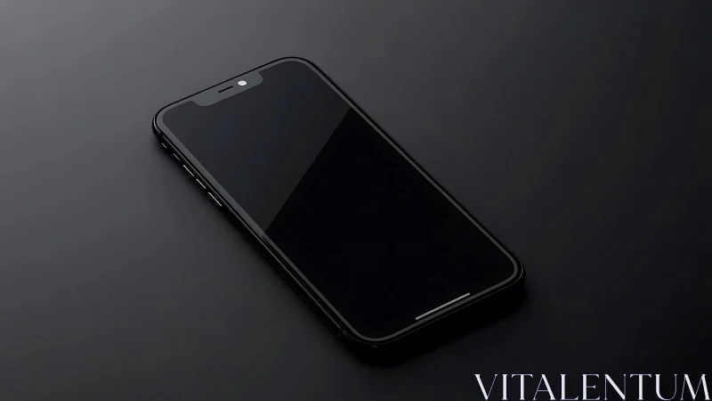 Sleek Dark Device Glimmers Against Shadowed Surface