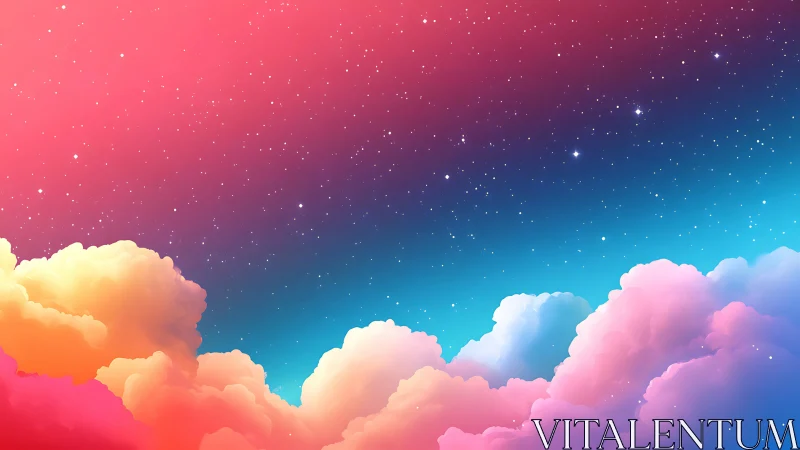 Candyfloss Nebula Clouds Under a Neon Dream Sky.