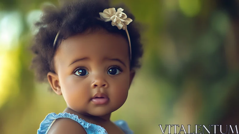 Childhood Portrait with Soft Focus: Expressive Infant Study.