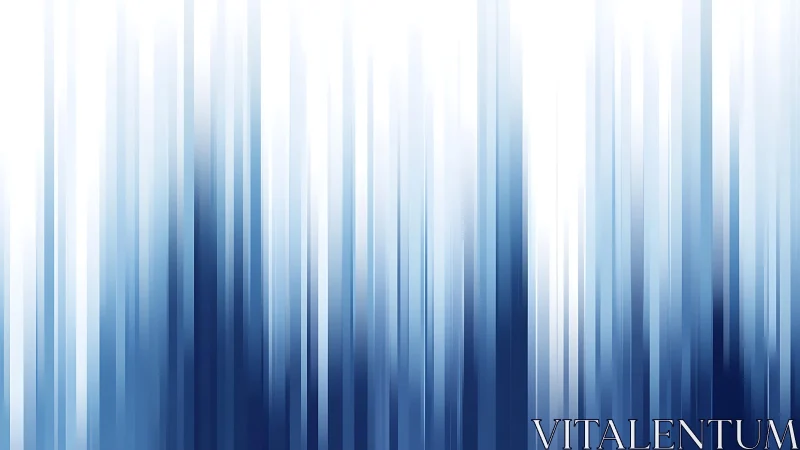 Vertical Blue and White Abstract Lines, Modern Minimalist Art.