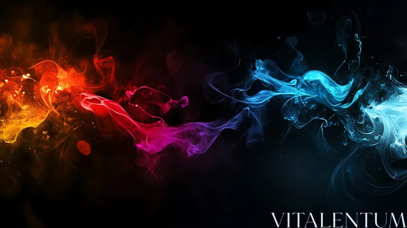 Glowing ribbons of color drifting across a dark night sky.