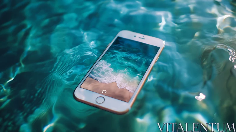 Mobile Portal Floating Through Crystalline Waters of Wonder