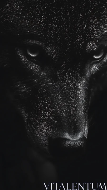 Monochrome lupine close-up with dramatic low-key lighting.