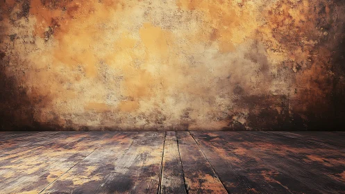 Burnt sienna walls trade secrets with a scarred wooden floor