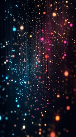 Optical bokeh particle cascade in vertically stratified field.