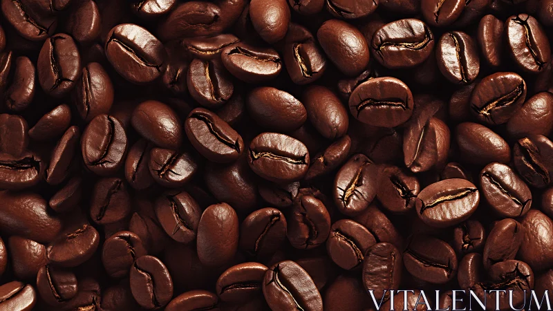 Rich roasted coffee beans glowing with cozy warmth.