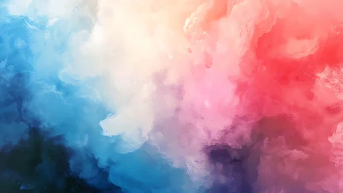 Color cloud gradient merges blue, white, and pink fields
