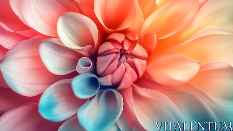 Algorithmic Flower: Gradient-Rendered 3D Botanical Form.