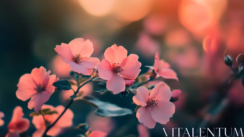 Soft-Focus Floral Composition with Warm Cinematic Depth.