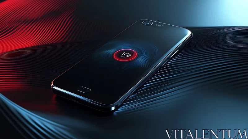 Sleek smartphone glows with futuristic wireless charging energy