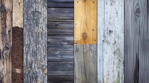 Rustic Wooden Plank Textures in Neutral and Earthy Tones.