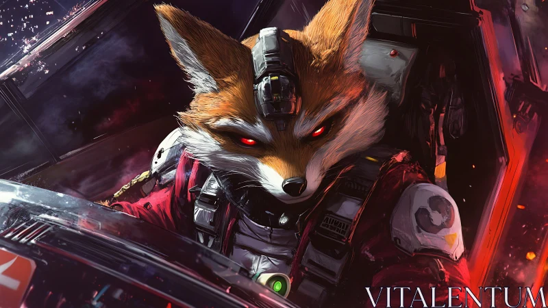 Cybernetic fox pilot locks target inside burning cockpit.