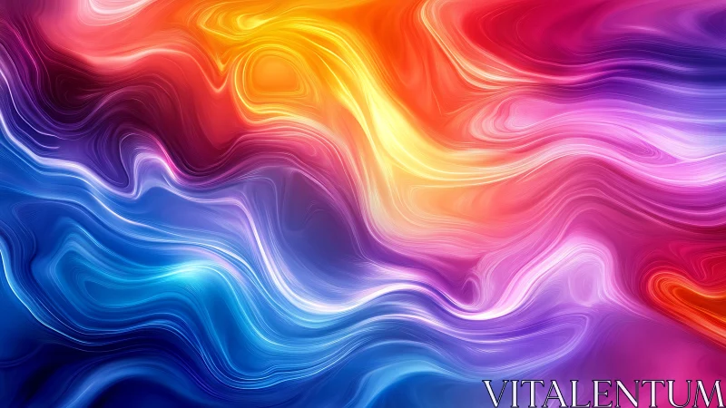 Radiant flowing color waves create a vibrant energy field