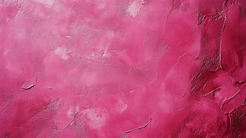 Rich textured pink wall inviting playful, bold creativity.