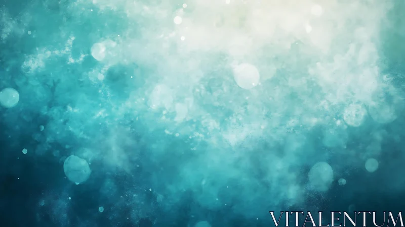 Dreamy Aqua Blue Abstract Watercolor Texture Background.
