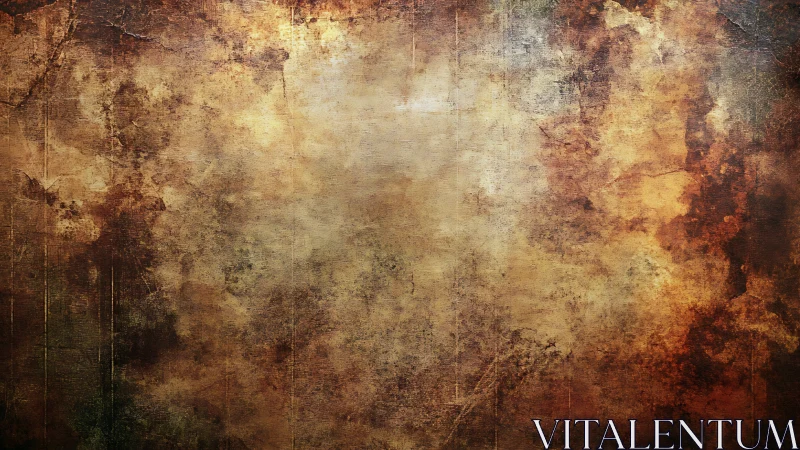 Textured grunge surface displays layered ochre corrosion patterns
