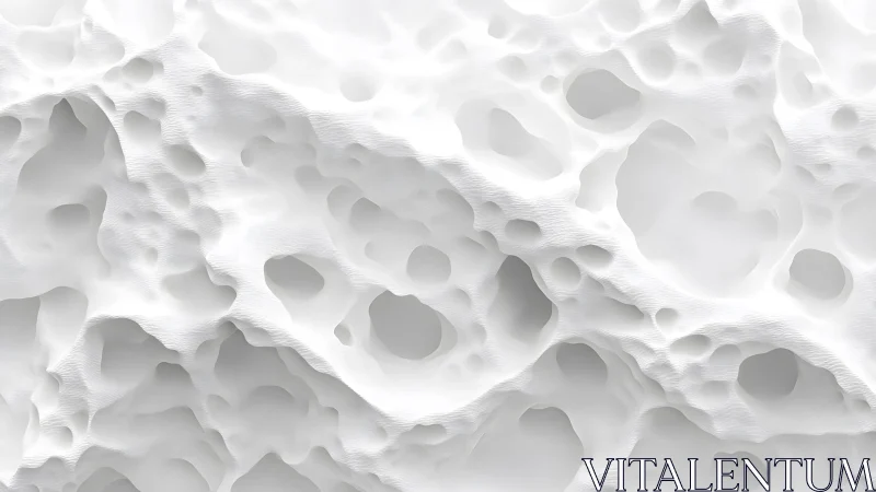 Abstract white porous surface texture, 3D modern minimalist style.