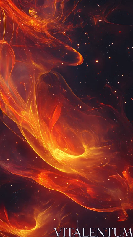 Flowing Energy Form with Luminous Particle Field